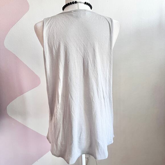 Vintage Silver Sequin Tank Top Y2K 2000s Retro‎ Indie Large - Picture 2 of 6